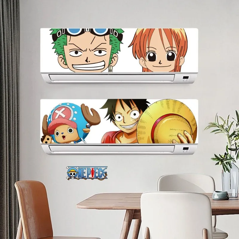 

New One Piece Anime Kawaii Luffy Chopper Nami Zoro Bedroom Air Conditioner Sticker Cute Cartoon Self-Adhesive Painting Wholesale