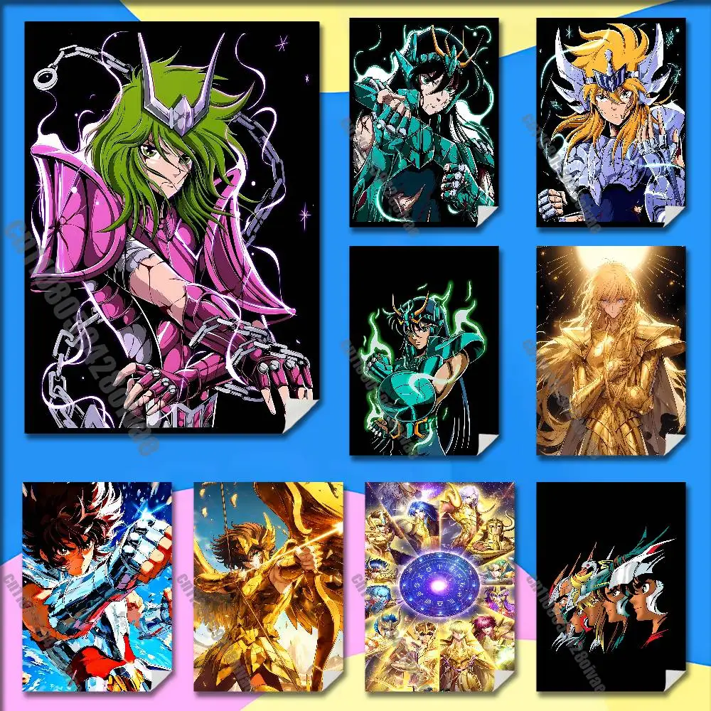 

S-Saint Seiya Knights Zodiac Poster Wall Murals For Home 21x30cm Self-adhesive Decoration Sticker Playbill Cover