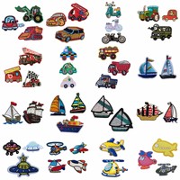 Hot-melt adhesive ironing embroidery car pattern  PatchDIY sewing decorative clothing Repair a hole Patch