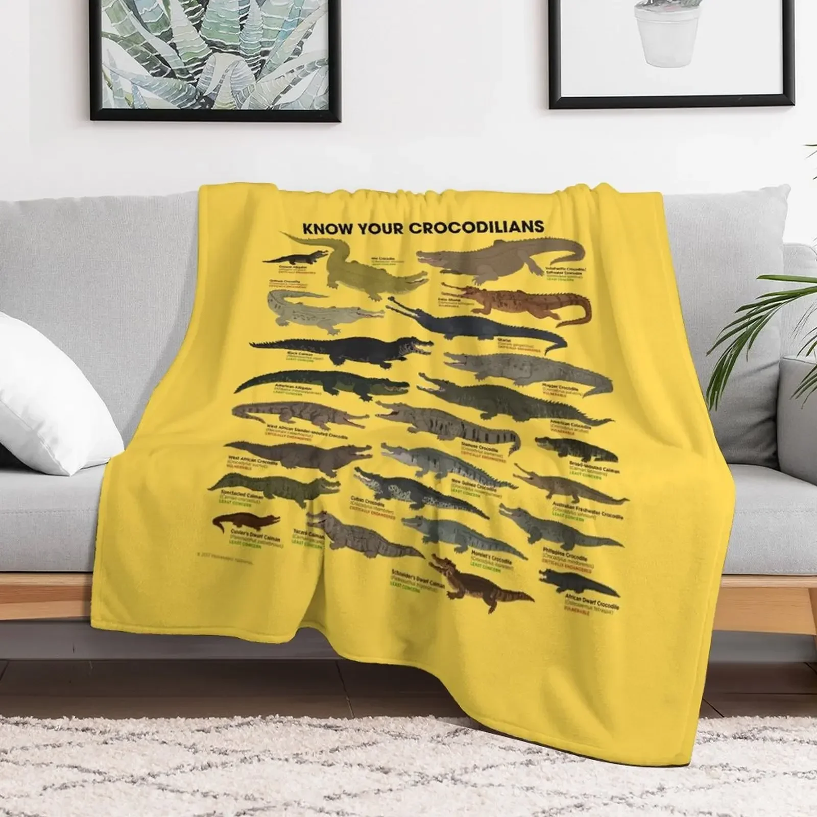 

Know Your Crocodilians Throw Blanket Blankets For Baby Quilt Extra Large Throw Blankets Summer Loose Blankets