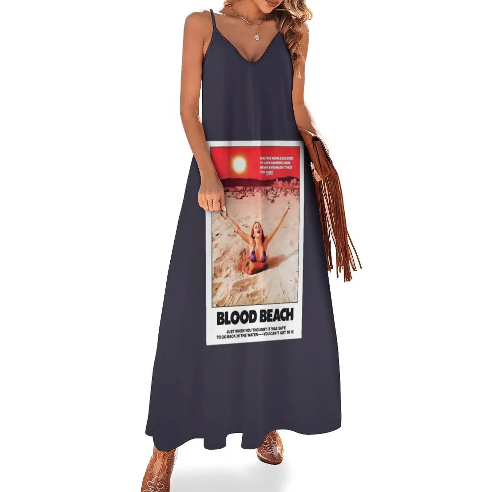 

Funny Gift For Blood Beach 1981 Sleeveless Dress loose women's dress long dresses for women Bridesmaid dress woman