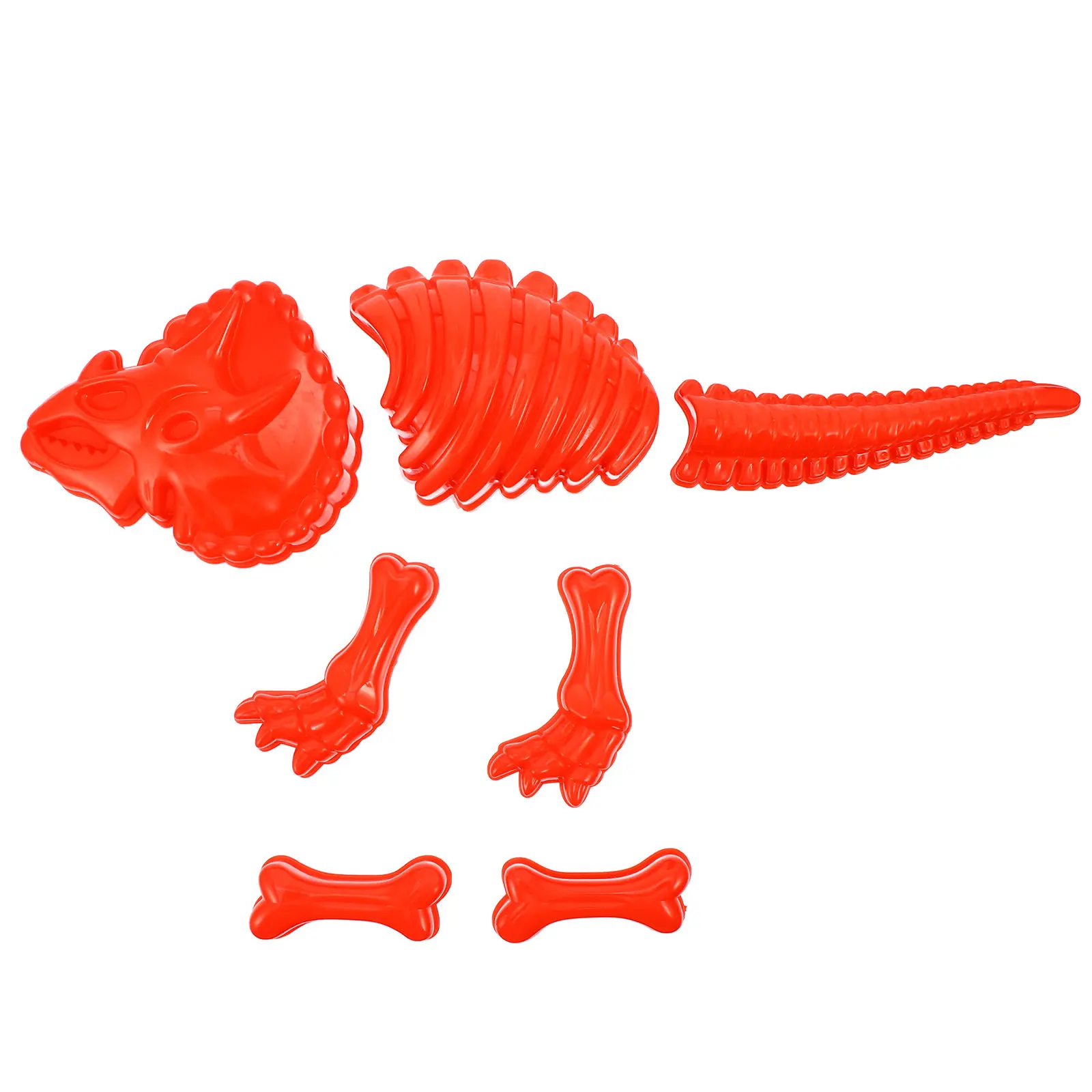 1Set Dinosaur Sand Molds Set Hard Hollow Plastic DIY Molding Tools for Children Imagination Building Hand Skills At Beach Or
