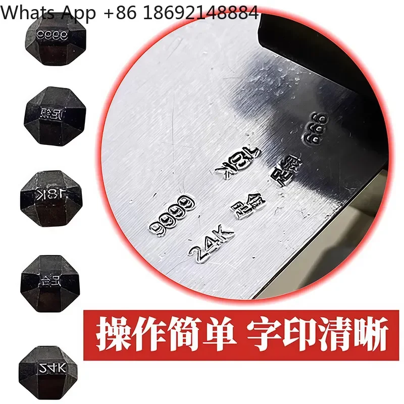 Full Gold 999 Steel Stamp Pliers for 925 Silver Ring Hand Pliers Gold Jewelry Word Print Pliers S Full Silver 990 Word Mold
