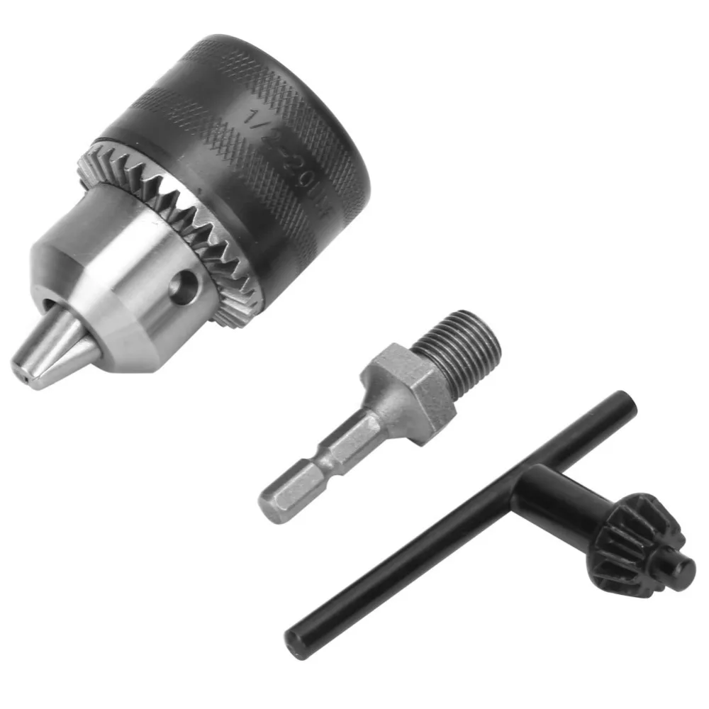 1.5-13mm Capacity Keyed Drill Chuck 1/2-20UNF Mount 1/4