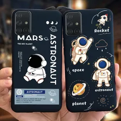 For Samsung Galaxy A51 Case SM-A515F Cover Cute Astronaut Silicone Shockproof Funda For Samsung A31 A51 A71 4G Phone Case Bumper