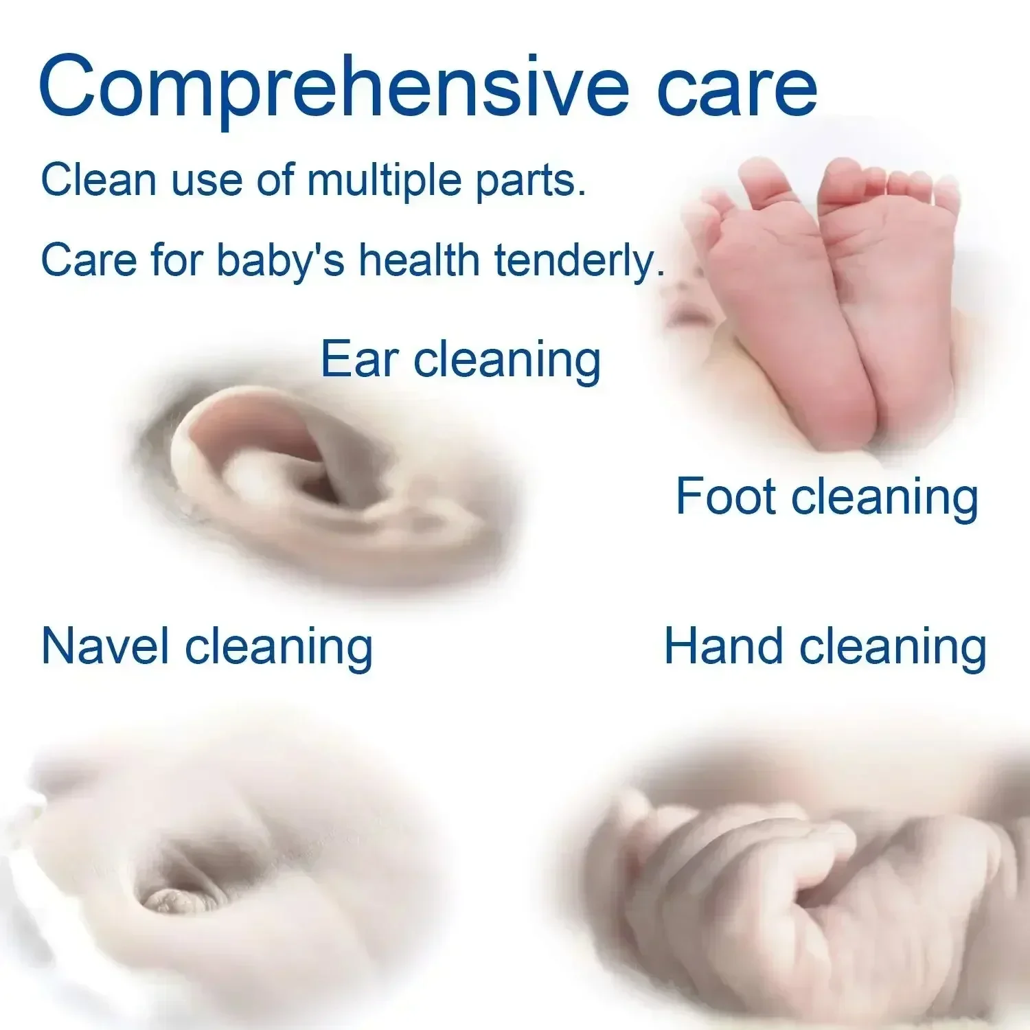 Hisopos de algodón de madera de doble cabeza |   Limpiador de oídos higiénico desechable y removedor de maquillaje |   Paquete de 1 capullos de algodón