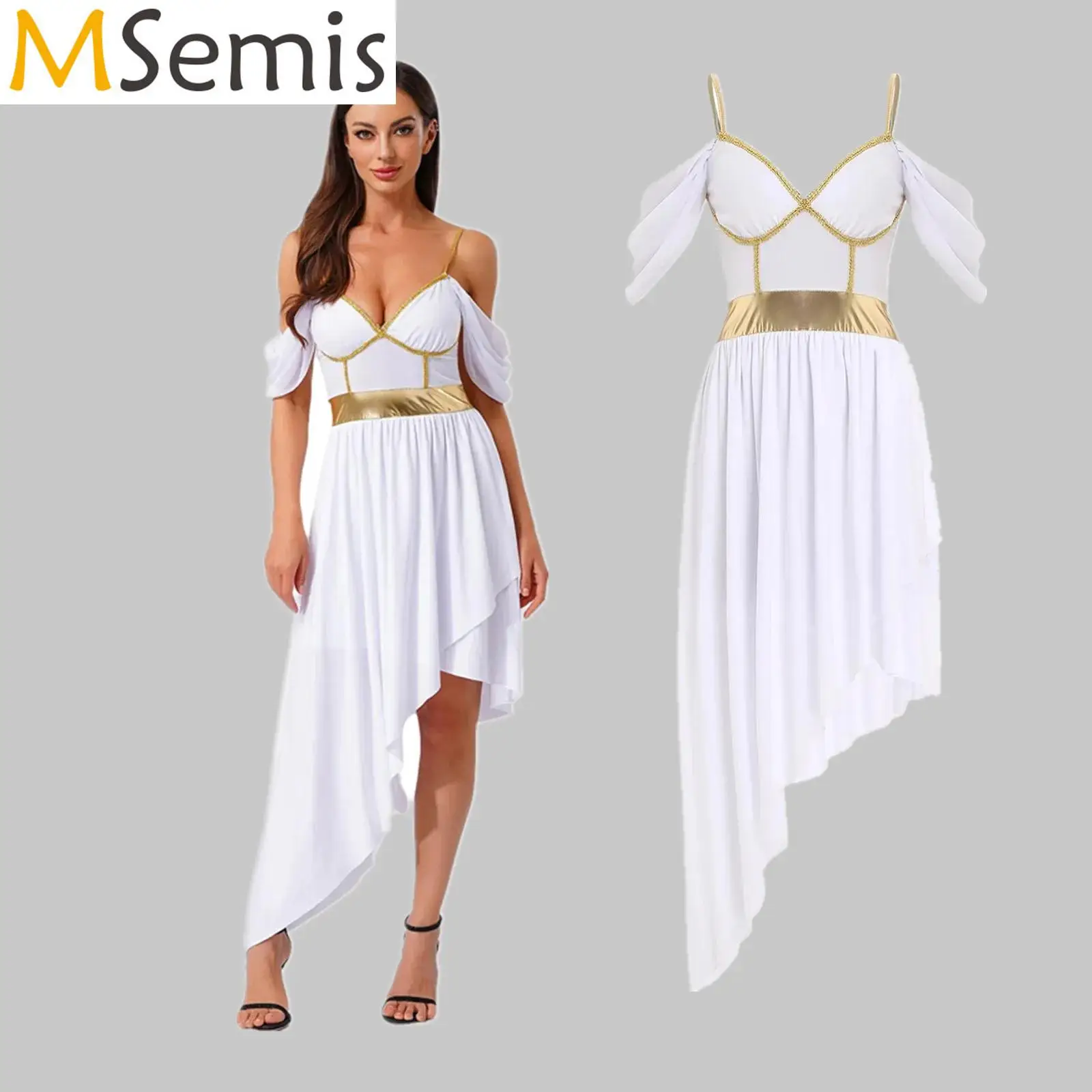 

Womens Adult Arabic Ancient Greek Roman Spartan Warrior Cosplay Costume Medieval Deity Queen Princess God Greece Mythology Dress