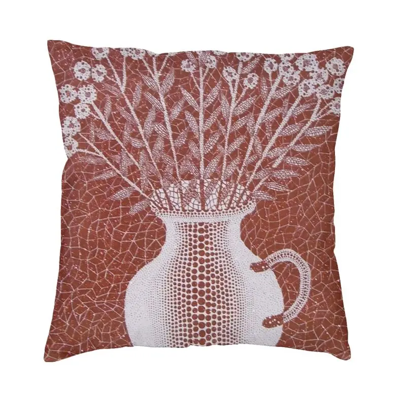 Nordic Yayoi Kusama Sofa Cushion Cover Soft Flower In Pot Throw Pillow Case Home Decorative Pillowcase