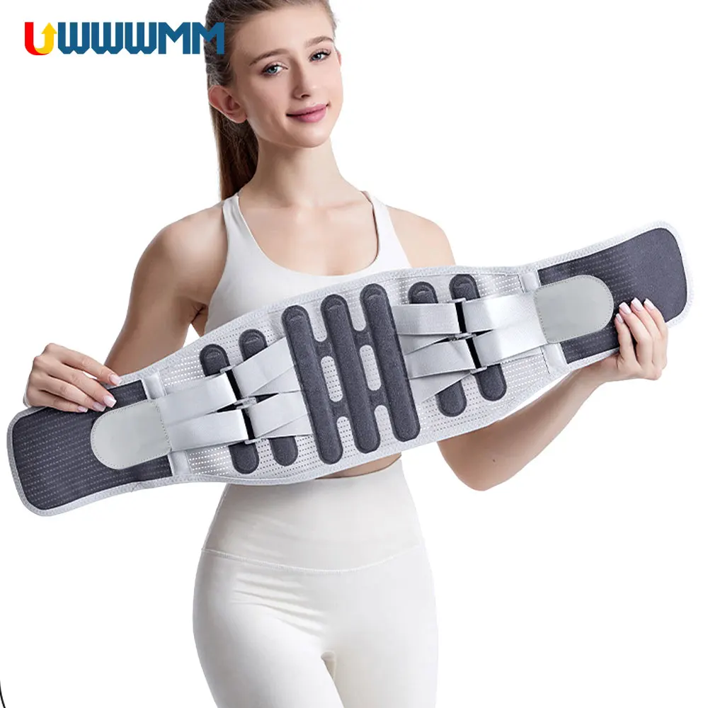 Sport Lumbar Support, Lower Back Brace Support for Pain Relief, Scoliosis, Herniated Disc, Sciatica - Adjustable - Men and Women