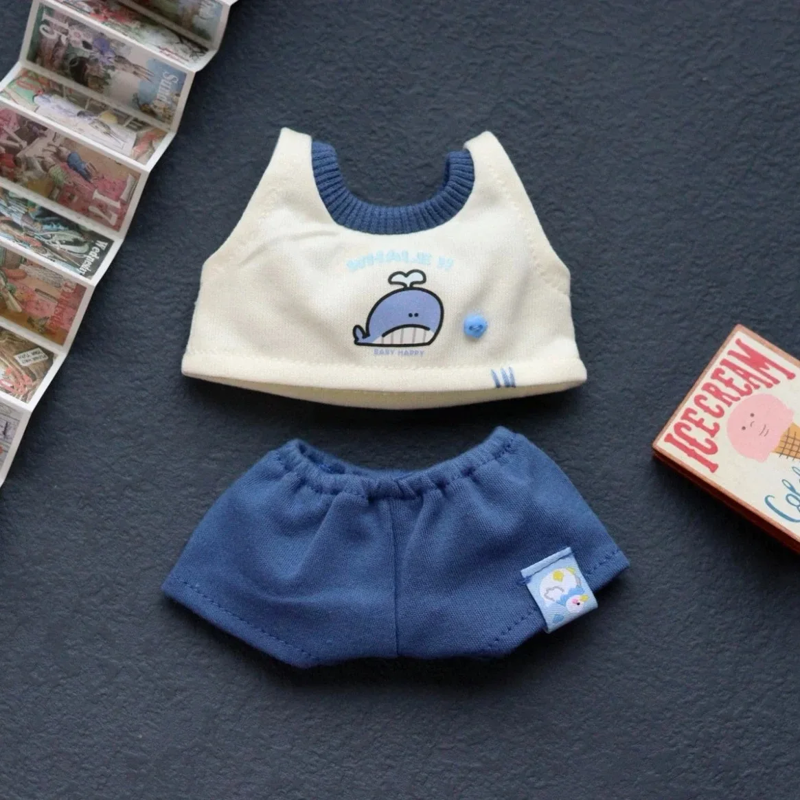 10cm20cm القطن ملابس دمى الصيف لطيف لينة لطيف ملابس دمى مجموعة تأثيري سمات ملابس دمى استبدال