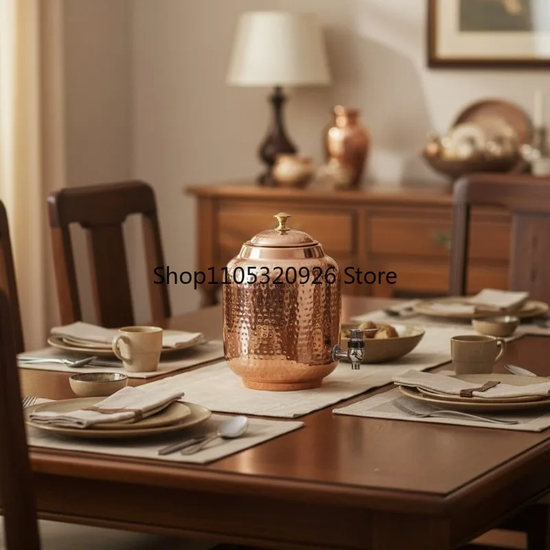 Southeast Asian Vintage Copper Water Jug Handmade Cold Water Kettle for Dining and Bar Use