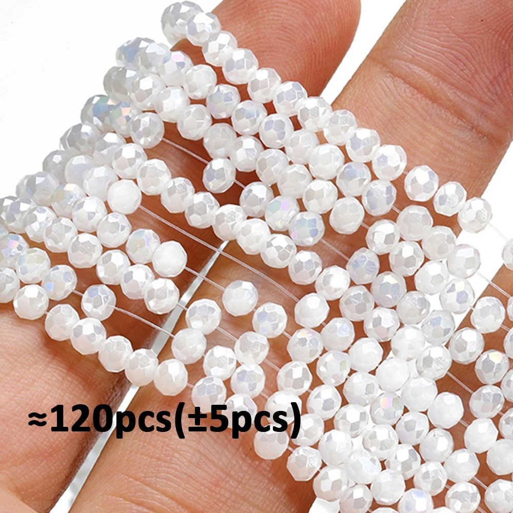 120 teile/los Kristall Glas Rondelle Perlen Österreich Facettierte Runde Lose Spacer Perlen