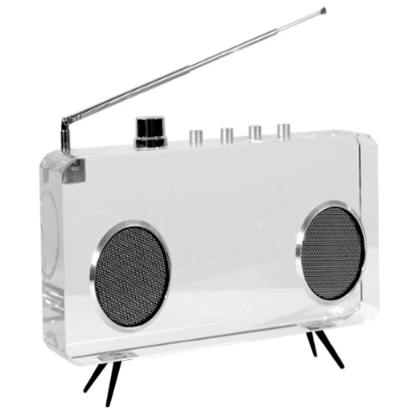 

Современный минималистичный креативный кристаллический аудио радиоприемник, модель комнаты, гостиной, ТВ-шкафа, мягкое украшение ручной работы