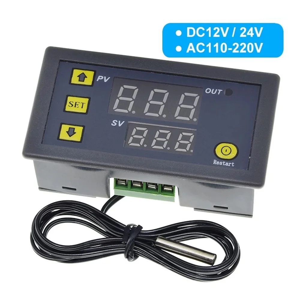 Winsun W3230 12V 24V AC110-220V Probe line 20A Digital Temperature Controller LED Display Thermostat With Heat/Cooling