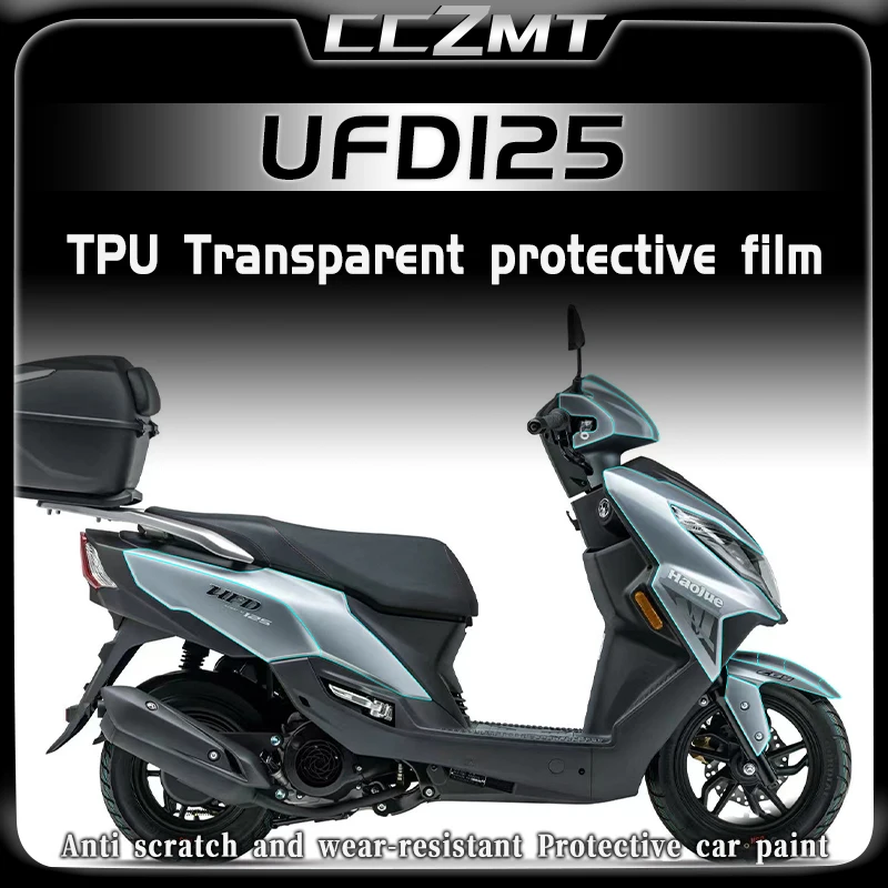 For HAOJUE UFD125 UFD 125 transparent film invisible car cover film protective sticker modification accessories