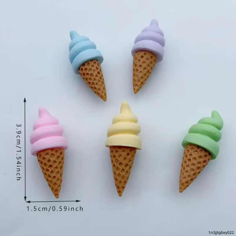 10pcs Dollhouse Toy Ornament Resin Imitation Sweetener 3D Ice Cream Decoration Material Jewelry DIY Food Toy Accessories - view 6
