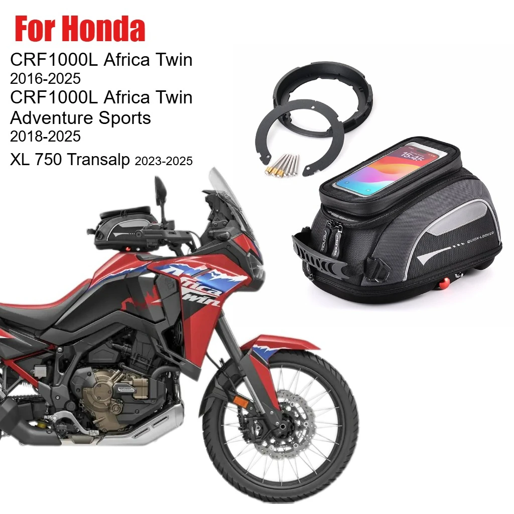 For Honda CRF1000L Africa Twin Adventure Sports XL 750 Transalp Tank Bag Quick Lock Fuel Luggage Carrie Top Case Waterproof