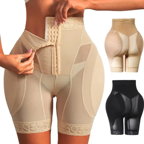 Bragas moldeadoras de cintura alta para mujer, ropa moldeadora potenciadora de cadera acolchada, pantalones cortos transpirables para levantamiento de glúteos, moldeador de cuerpo, bragas de realce