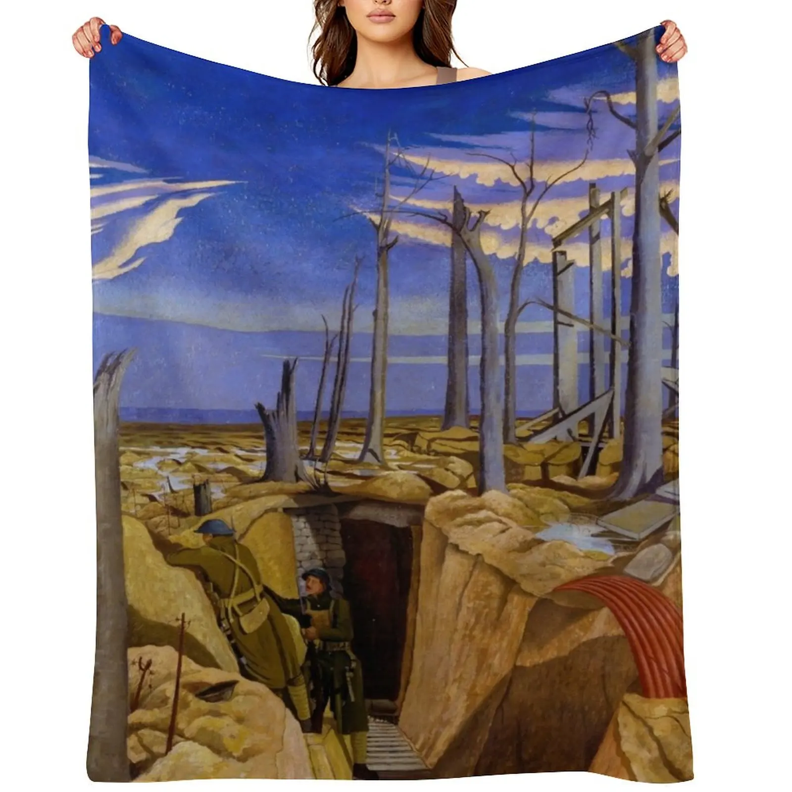 

Oppy Wood by John Nash (1917) Throw Blanket Soft Beds Shaggy Bed Fashionable Decoratives Blankets