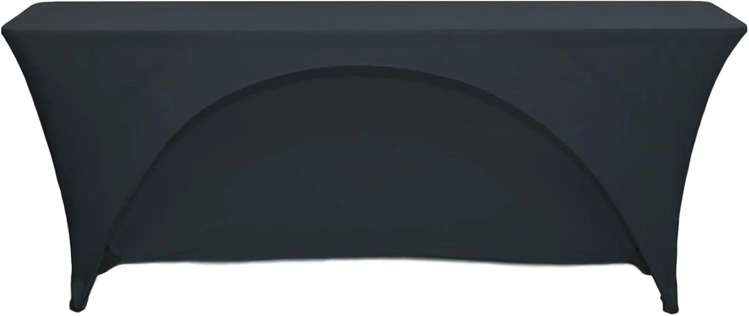 

Спандексовая скатерть для тренировочных столов, 6 футов x 18 дюймов, узкая, прямоугольная, с открытой задней частью, черная.