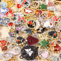 Leslie 5/10pcs Mix Exquisite Elegant Crystal Star Moon Flower Charms for diy Fine Jewelry Making Handmade Earrings Necklace