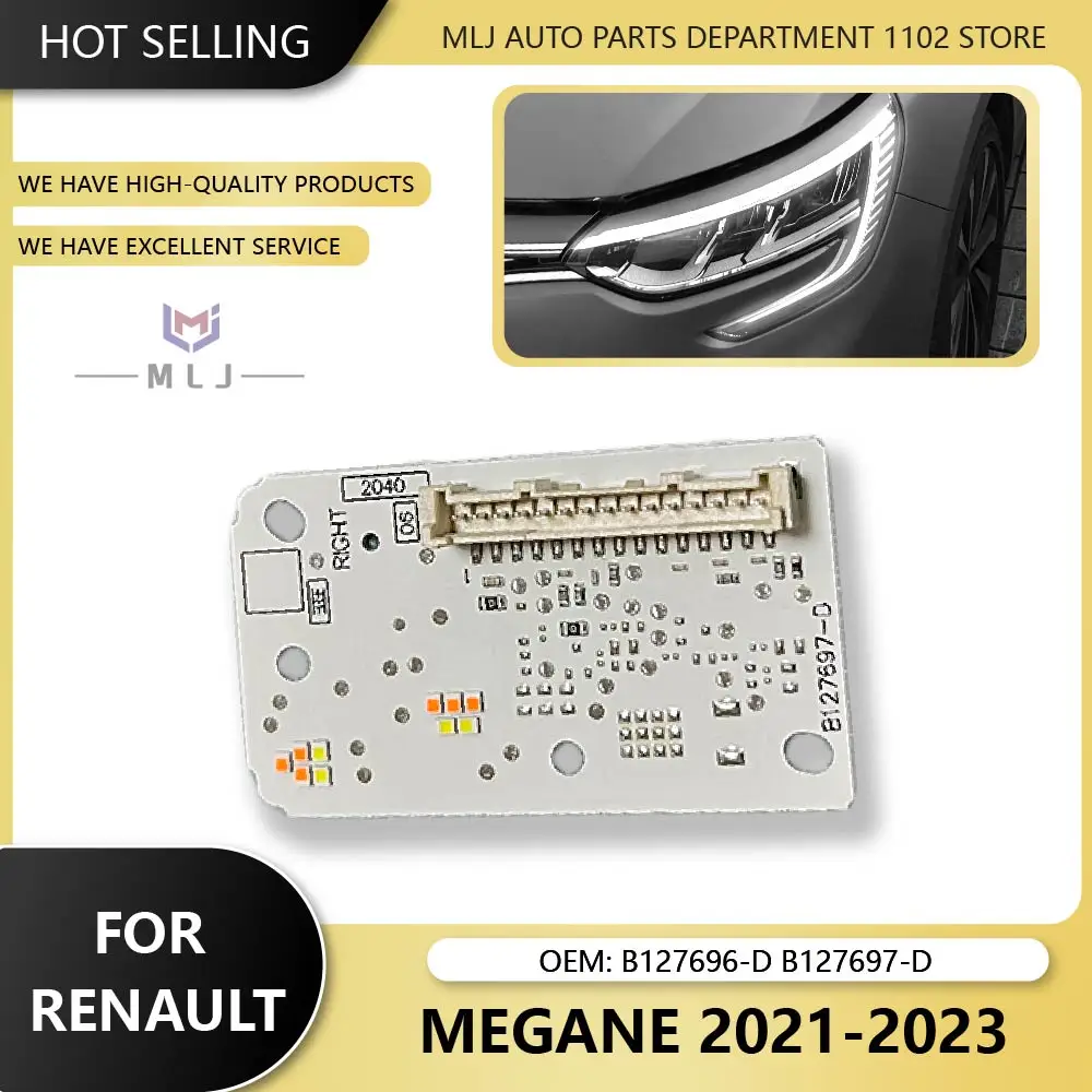 White Light Source For Renault Megane 2021 2022 2023 White Angel Eye LED DRL Chip Daytime Running Light Module Car Accessories