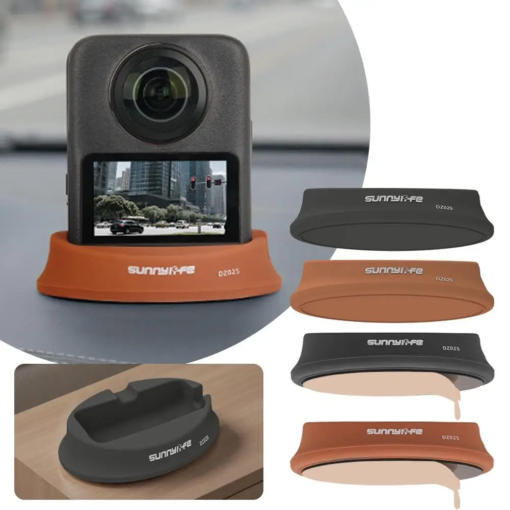 Alas Silikon untuk Aksesori DJI OSMO 360, Dudukan Mobil & Dudukan Desktop Anti-selip Penyangga Kamera Penstabil Gimbal untuk OSMO 360