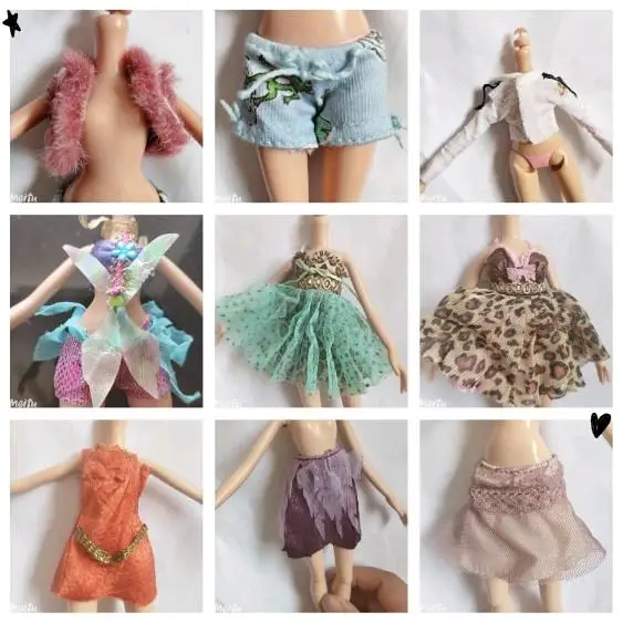 7box original monsters high school clothes pants skirt winxs club without body DIY Doll  xindong girl Doll House Children Gifts