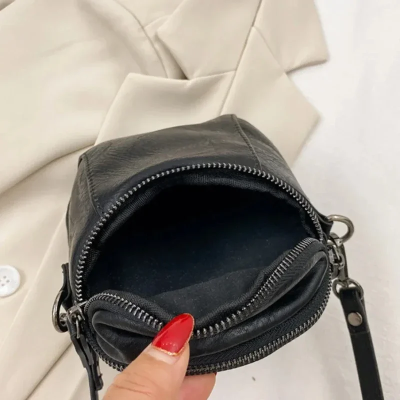 Trendy Small Shoulder Purse PU Leather Crossbody Phone Bag for Women with Strap Compact Cell Phone Wallet Holder Soft Handbag