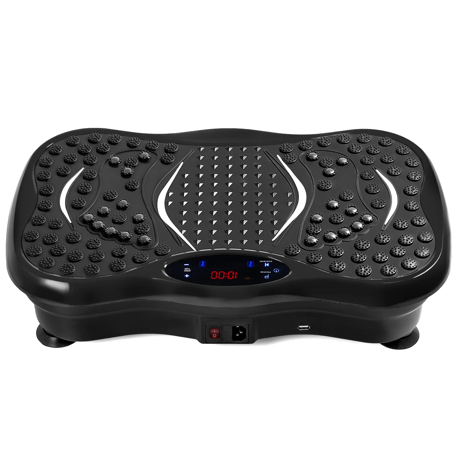 Home Use 3d Vibration Machine Plate Vibration Platform With Resistance Exercise Band