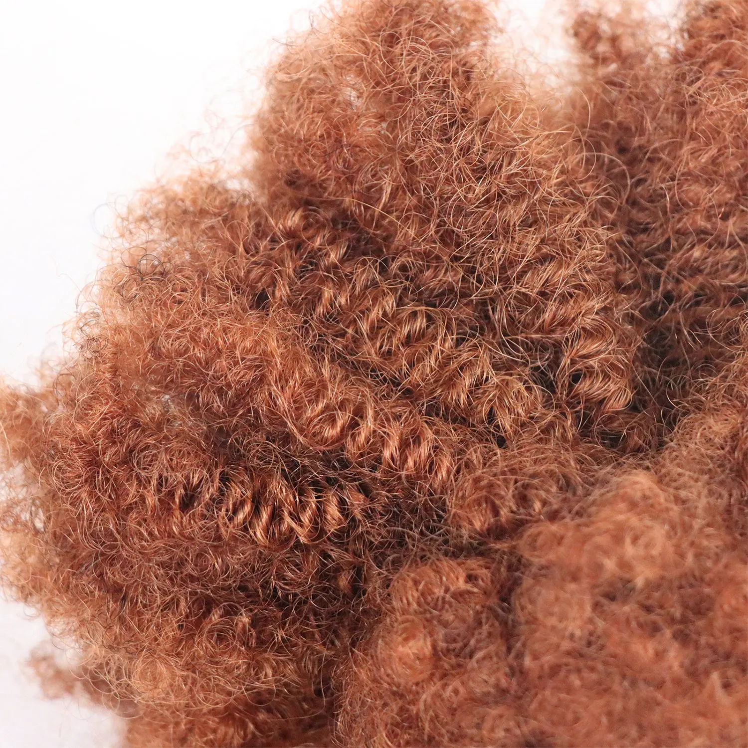 # 30 البني المحمر الأفرو غريب مجعد الشعر البشري السائبة للتضفير 50 جرام/الحزمة الكروشيه تمديدات شعر ريمي أقفال للضفائر لا لحمة