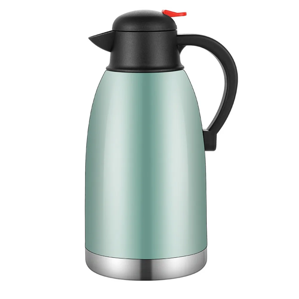 

Durable 2L Thermal Coffee Jug Leak-proof Lid Stainless Steel Thermos Flask Fall-proof Double Layer Insulated Carafe Office