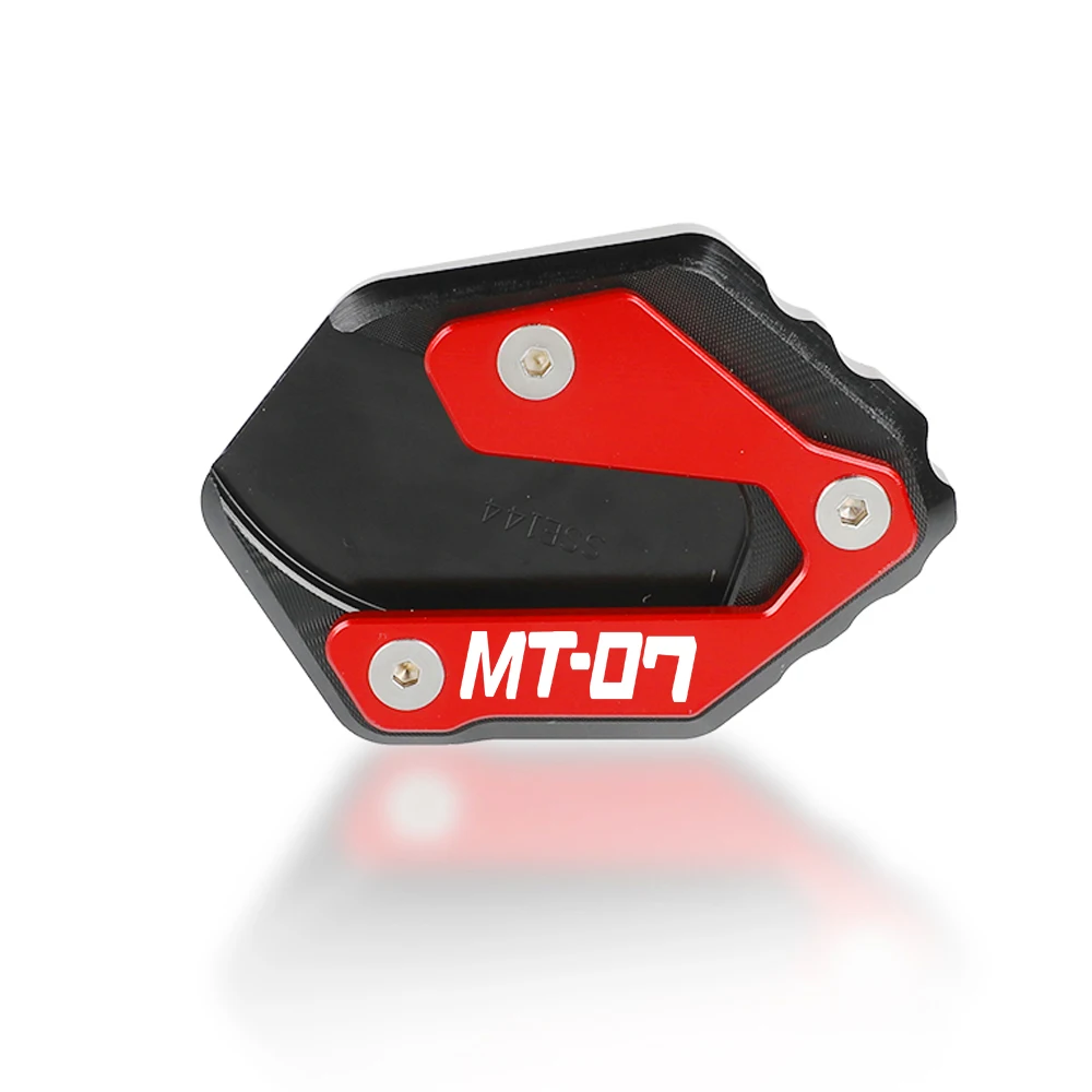 For YAMAHA MT07 2022 2023 MT-07 2014-2024 2021 Motorcycle Accessories Kickstand Foot Side Stand Enlarger Pad & Tire Valve Cap