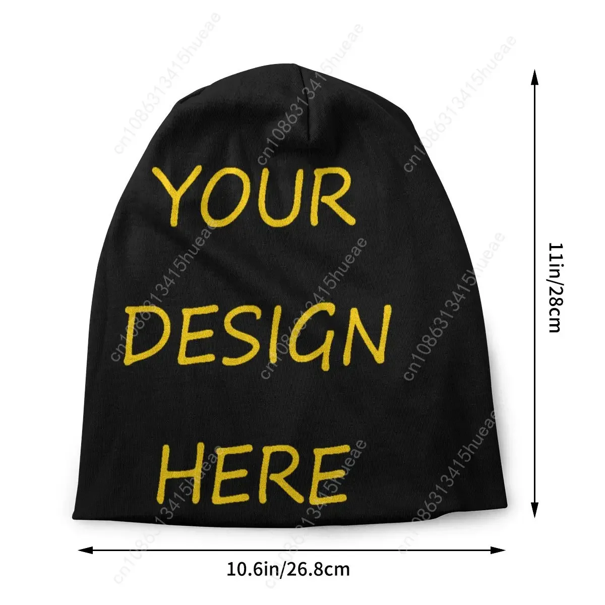 Custom Your Photo Logo Text Print Slouchy Beanie Winter Warm Skullies Beanies Hats Adult Your Design Here DIY Knitted Bonnet Cap