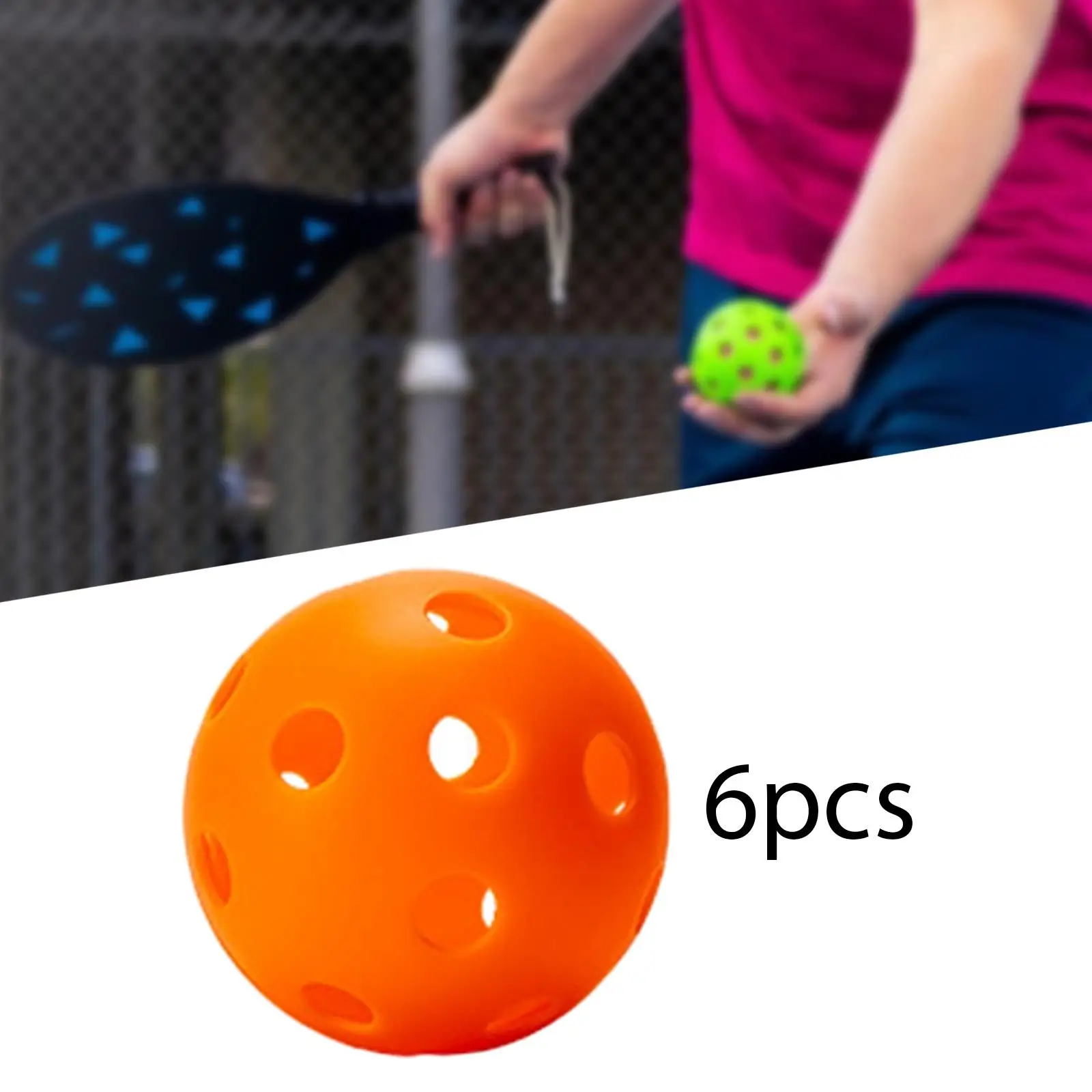 

TPE Indoor Pickleball Ball 74mm Bright Color Precision Practice Ball for Training Competition Use
