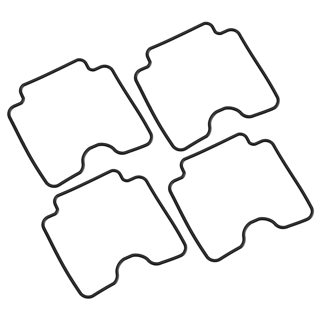 4Pcs Carburetor Float Bowl Seal Gaskets Fit for Suzuki GSX600F GSX750F Katana GSF1200 S Bandit 2005 2004 2003 2002 2001