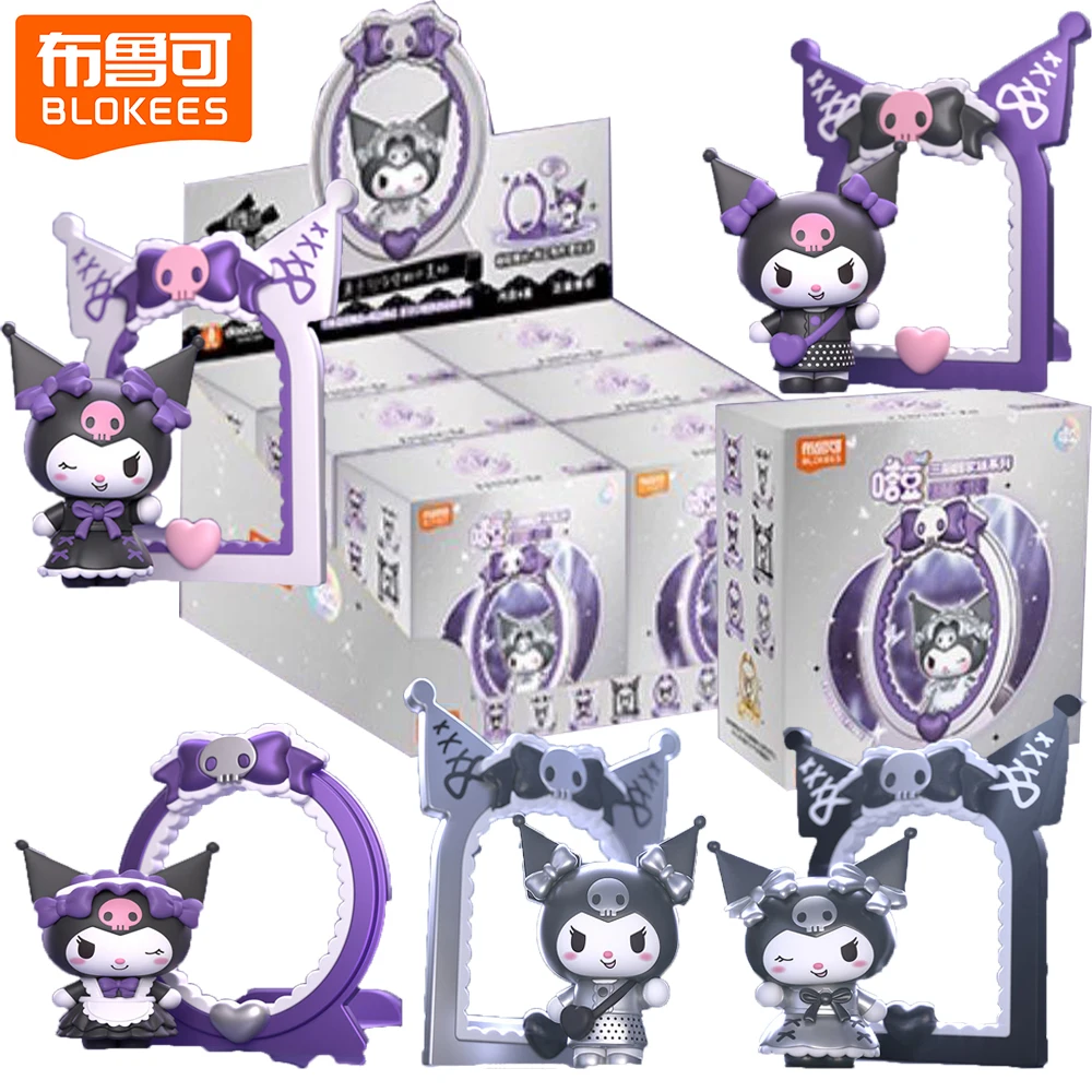 

BLOKEES Genuine Sanrio Daadoos Mini Blind Box Assembly Mini Figures Kawaii Collectible Toys Exquisite Model Kids Christmas Gifts