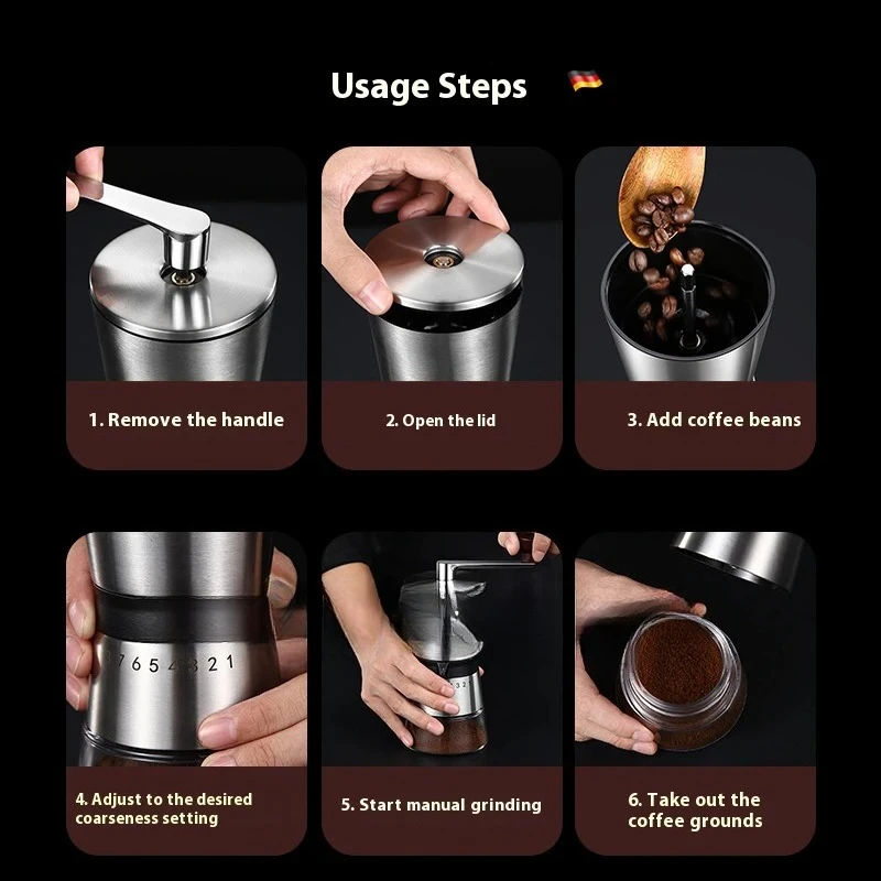 Casa ajustável portátil ferramentas de moagem de café manual moedor de café mão de alta qualidade com núcleo de moagem cerâmica