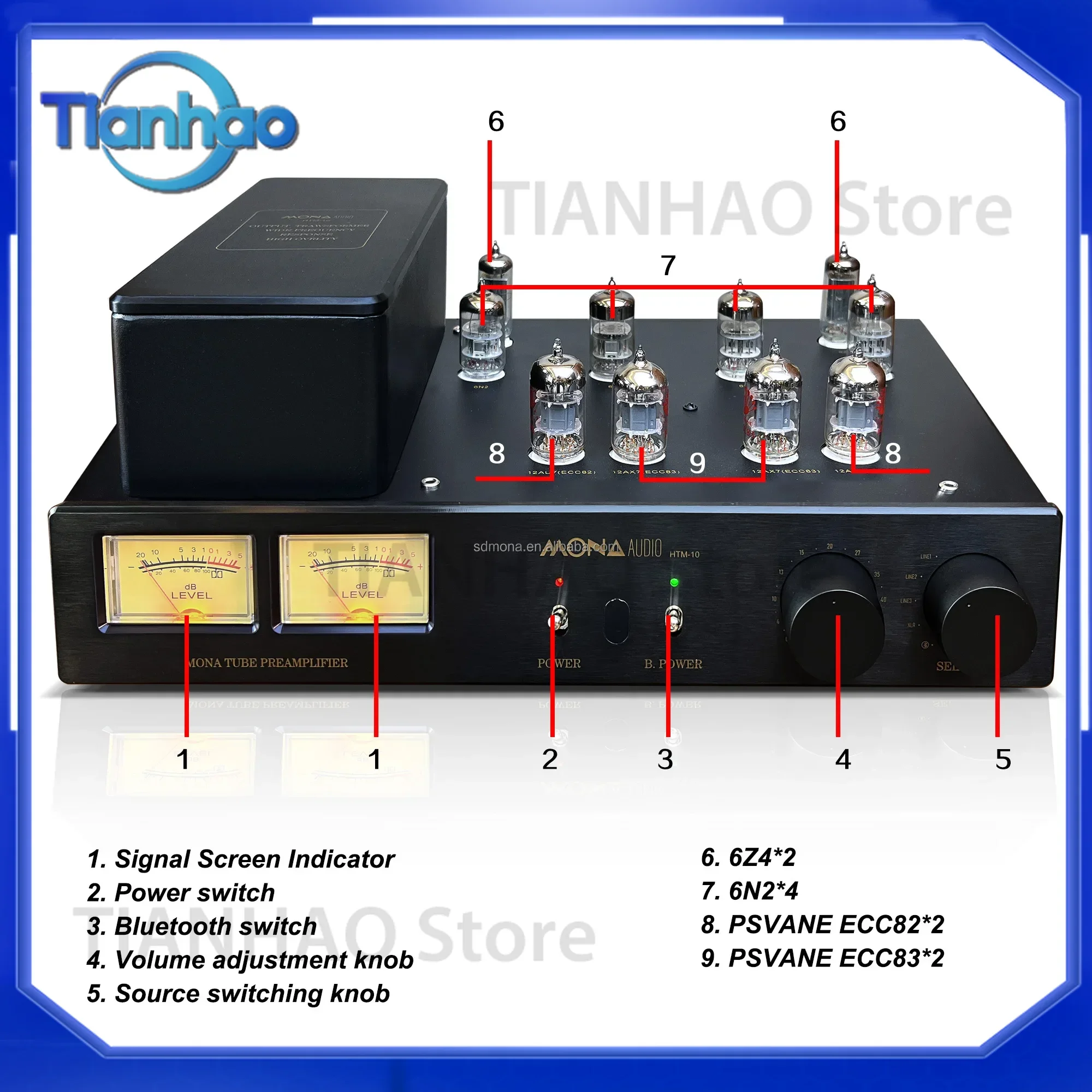 New Audio Processor HTM-10 Ten Gallbladder Preamp for Pure Amplifier HiFi Audiophile Grade