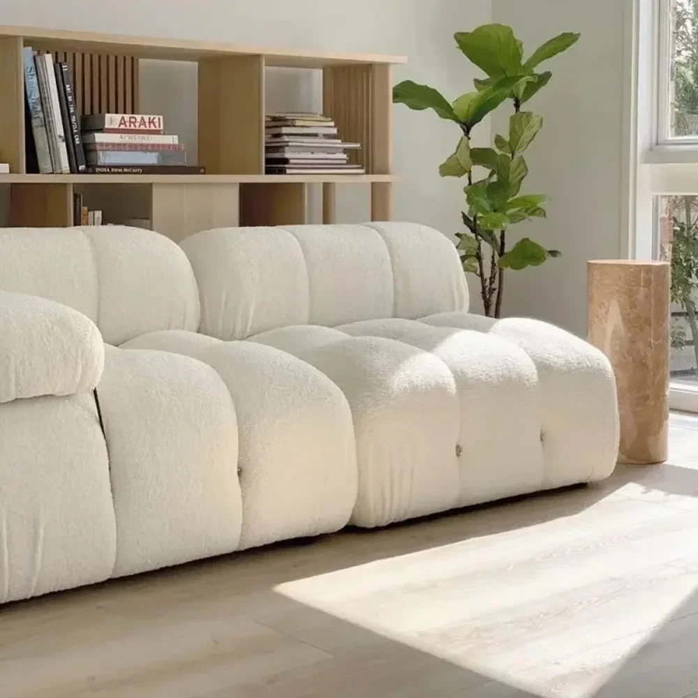 Living Room Sofas Modern Minimalist White Modular Elegant Room Lazy Sectional Sofa Armchair Muebles Para El Hogar Home Furniture