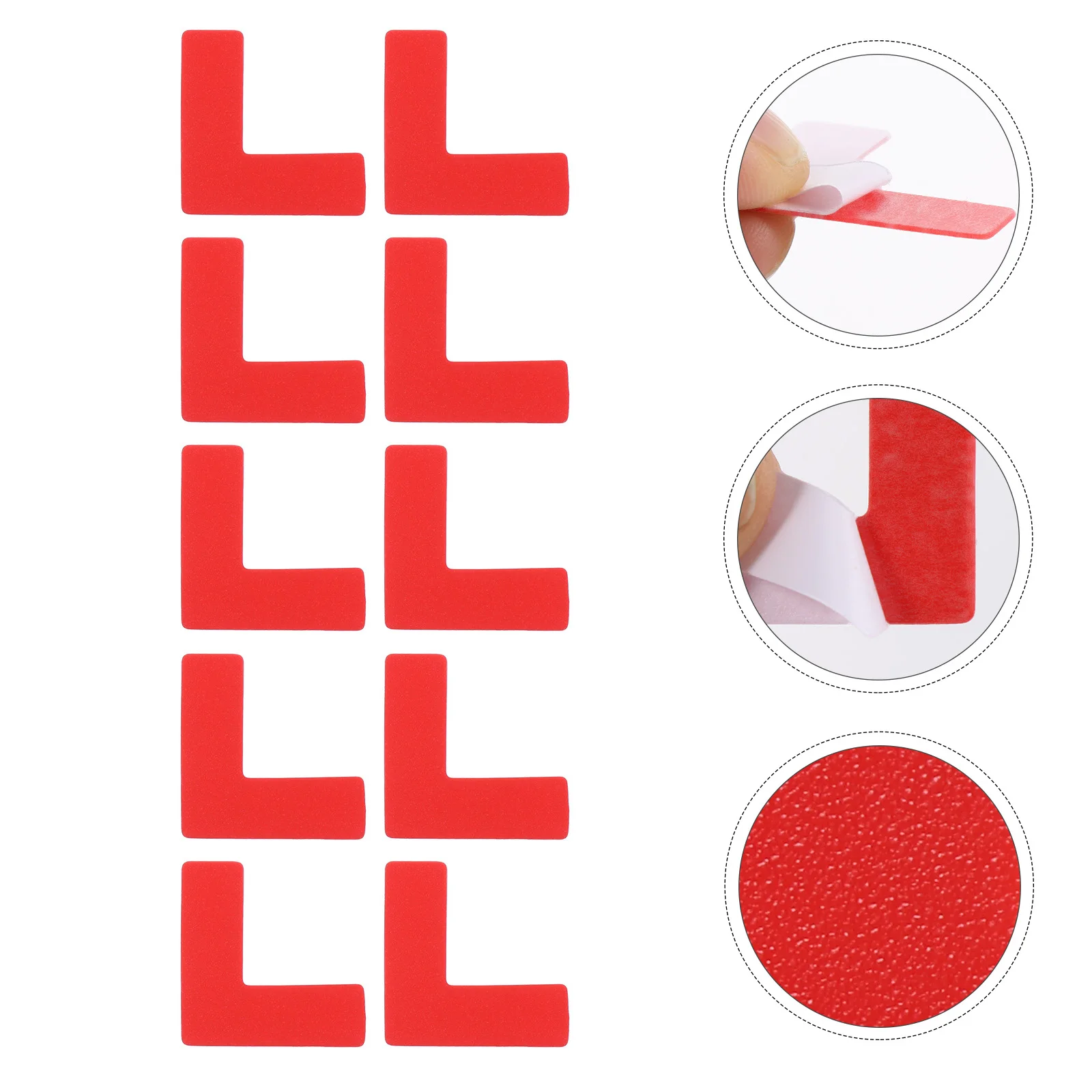 100 Pcs Warning Line Identification Positioning Floor Sticker Stickers Marking Self-adhesive Sign Decals Can Move