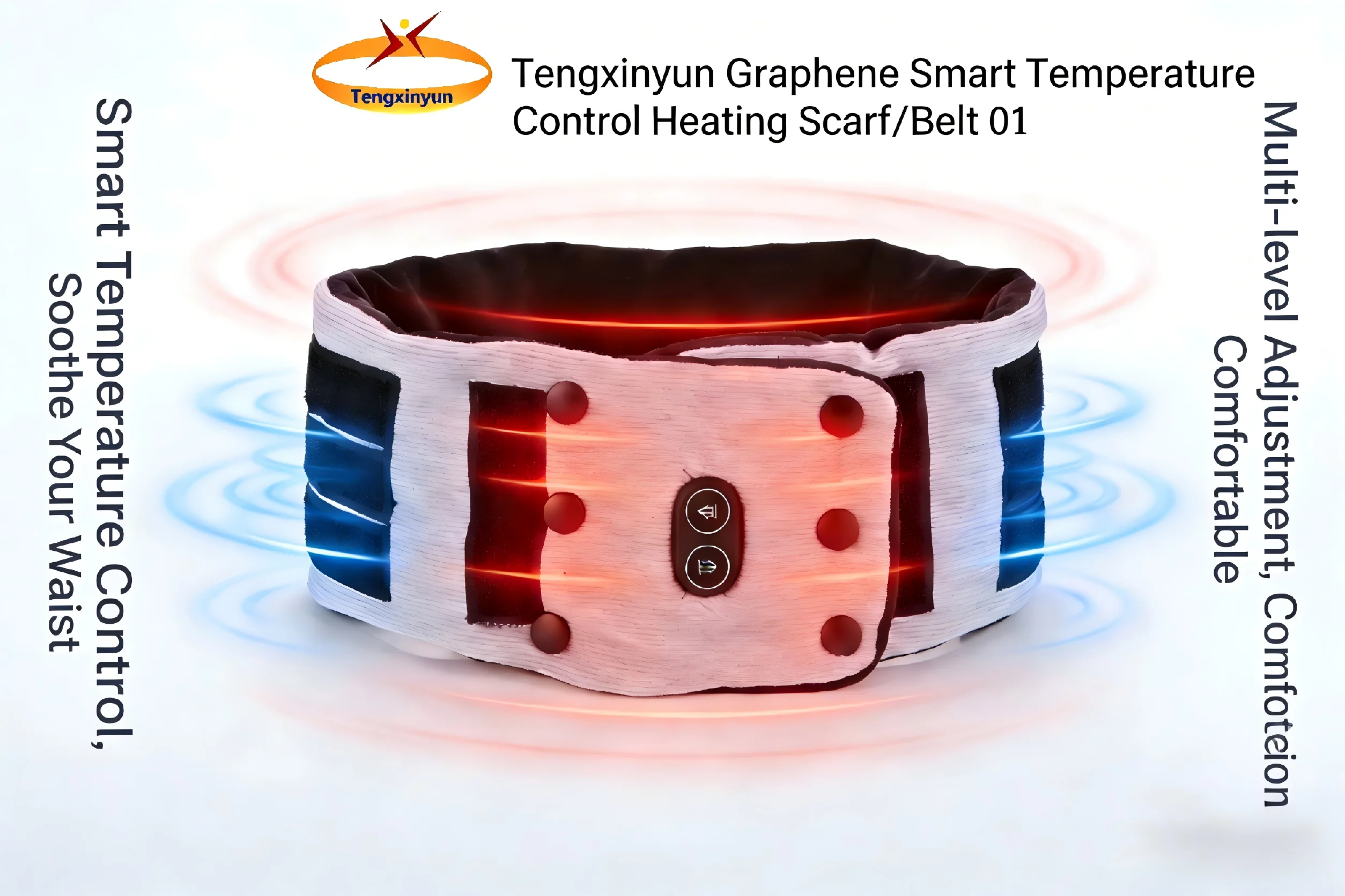 Tengxin Cloud Graphene Intelligent Temperature Control USB Powered Heating and Massage Scarf Belt for Warmth, Cold Protection, Daily Use, Sports, Cycling, Outdoor, and Preventing Hypothermia