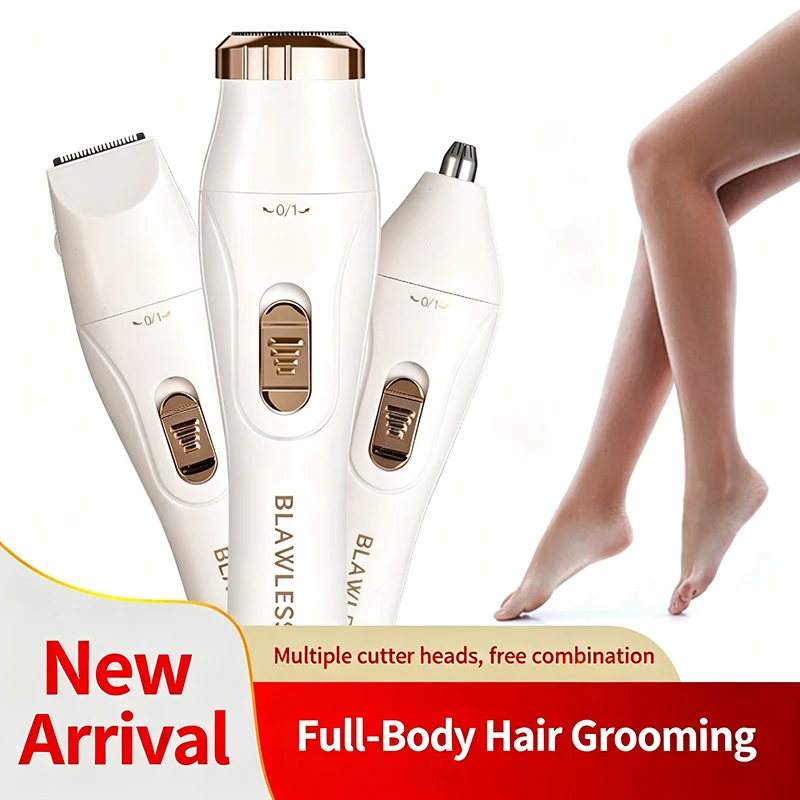 3-in-1 Multi Functional Shaver USB Charging Underarm Hair Removal Device Women's Home Eyebrow Trimmer Nose Hair Trimmer