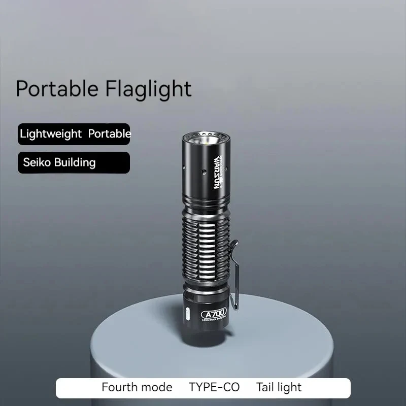 Warsun 18650 Zaklamp Noodzaklamp Type C Oplaadbare Kleine Draagbare Lantaarn Handlamp Lang Schot Kampeerlicht 800 Lumen