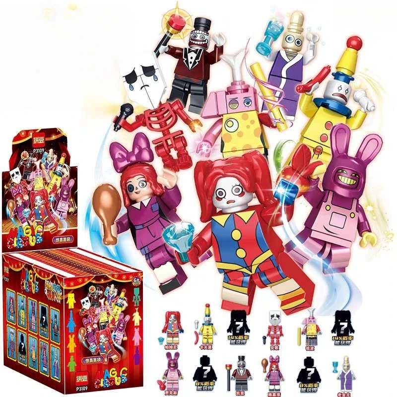 Magical Digital Circus Building Blocks People Drawing Fun Children's Assembled Toys Puzzles Y2k Fashion Toys Anime Cartoon Frind