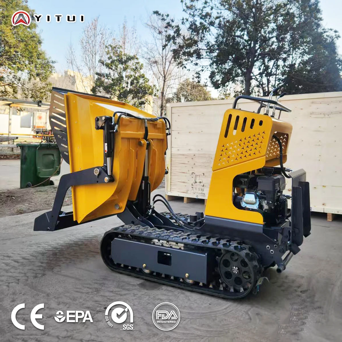 Customized Mini Dumper Fully Hydraulic Mini Dumper Automatic Dumping Truck