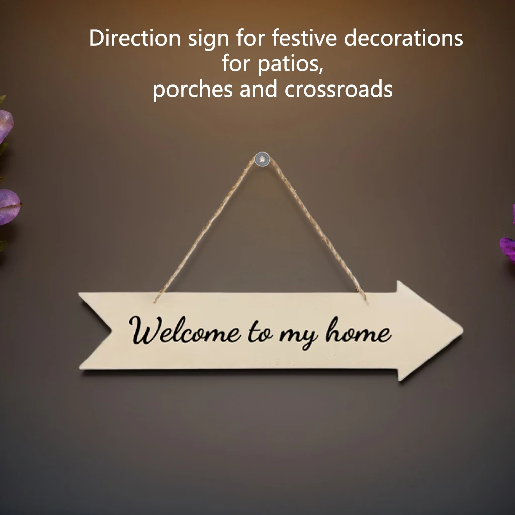 Personalized Text Wooden Arrow Plaque Single Side Printed Arrow Hanging Garden Decoration Custom Home Wooden Decorative Plaque