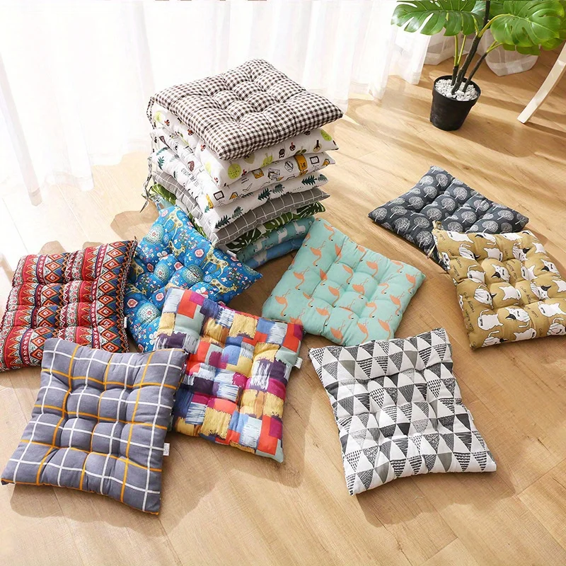 وسادة مقعد مربعة/دائرية مناسبة لليوجا وتناول الطعام وكراسي المكتب، وأقمشة على الطراز العرقي ووسائد مقاعد تاتامي، وديكور المنزل #3