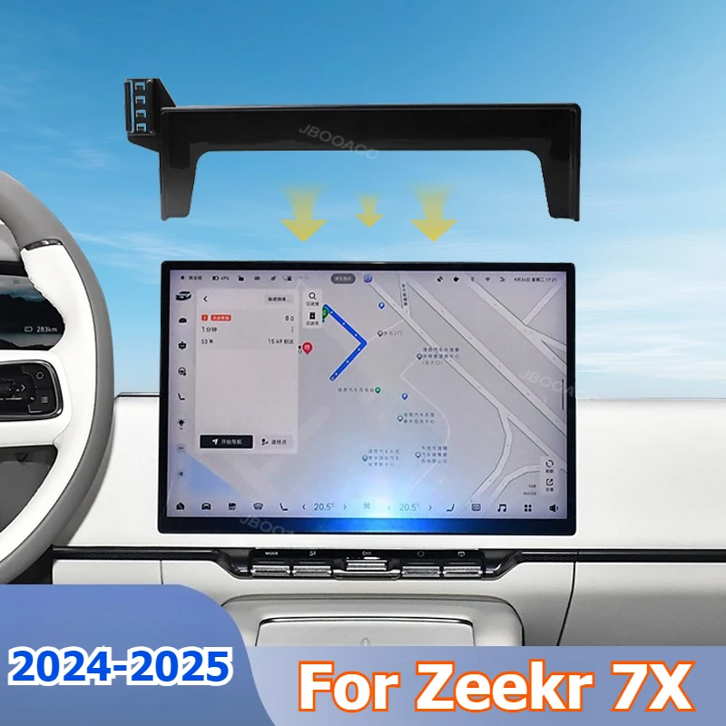 

Автомобильный держатель для телефона Zeekr 7X 2024 2025, фиксированная база, GPS-кронштейн, беспроводная зарядка, держатель для мобильного телефона, аксессуары для интерьера