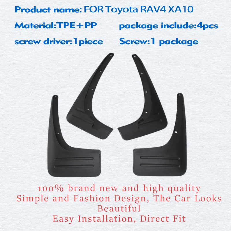 Mudguards 1995-2004 FOR Toyota RAV4 XA10 Mud Flap Guards Splash Mudflaps Car Accessories Front Rear 4pcs Mudguard